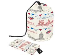 Trousse de toilette avec cordon de serrage en forme de tonneau de Londres Tower Bridge Trousse de toilette Trousse de maquillage de voyage + Petit sac, multicolore,