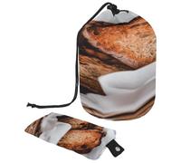 Trousse de toilette avec cordon de serrage en forme de tonneau de pain grillé, trousse de toilette, trousse de maquillage de voyage + petit sac, multicolore, 9.9x6.9in/25.2x17.6cm;6x3.5in/15.2x8.8cm,
