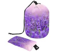 Trousse de toilette avec cordon de serrage, fleur de lavande, violet mauve (1) trousse de toilette en forme de tonneau, trousse de maquillage de voyage + petit sac, multicolore,