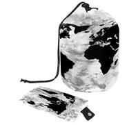 Trousse de toilette avec cordon de serrage, motif carte du monde grunge, trousse de toilette en forme de tonneau, trousse de maquillage de voyage + petit sac, multicolore,