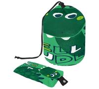 Trousse de toilette avec cordon de serrage, motif dinosaure, Hello Green en forme de tonneau, trousse de maquillage, pochette de voyage + petit sac, multicolore,