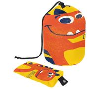 Trousse de toilette avec cordon de serrage, motif dinosaure jaune Hello tonneau, trousse de toilette de voyage, trousse de maquillage + petit sac, multicolore,