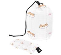 Trousse de toilette avec cordon de serrage, motif Shiba Inu et patte de Shiba Inu, trousse de toilette en forme de baril, trousse de maquillage de voyage + petit sac, multicolore,