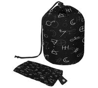 Trousse de toilette avec cordon de serrage, motif tarot, sac de toilette en forme de tonneau, trousse de maquillage de voyage + petit sac, multicolore, 9.9x6.9in/25.2x17.6cm;6x3.5in/15.2x8.8cm,