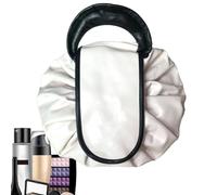 Trousse de toilette avec cordon de serrage - Trousse de toilette étanche pour femme - Grande capacité - Trousse de toilette avec cordon de serrage pour le voyage, Abricot, Voir description, Voir