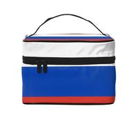 Trousse de toilette avec drapeau russe - Tendance - Pour femme - Imprimé - Grand organiseur de toilette pour voyage