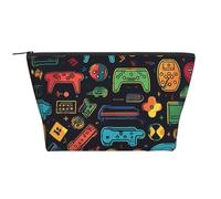Trousse de toilette avec fermeture éclair pour femme - Motif parcours de golf - Trapézoïdal, Modèle de jeu vidéo., Taille unique, Trousse de maquillage