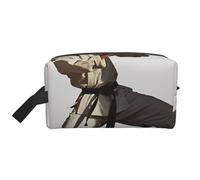 Trousse de toilette avec impression artistique Merry Christmas - Portable - Résistante à l'eau - Pour salle de bain et salle de bain - Avec poignée - Pour homme et femme, Karaté pour homme, One Size