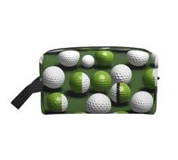 Trousse de toilette avec impression balle de golf pour homme, trousse de toilette de voyage spacieuse pour femme, blanc, Taille unique