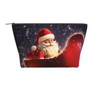 Trousse de toilette avec imprimé ânes mignons pour femme - Trapézoïdale - Trousse de maquillage de voyage avec fermeture éclair - Organiseur d'accessoires, Christmas Magic, Taille unique, Trousse de