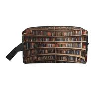 Trousse de toilette avec imprimé orchidées, trousse de toilette de voyage, résistante à l'eau, sac de rangement de salle de bain, sac de maquillage avec poignée pour homme et femme, Bibliothèque