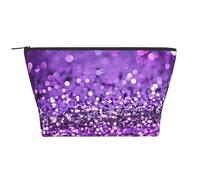 Trousse de toilette avec strass et papillons pour femme - Trapézoïdale - Trousse de maquillage de voyage avec fermeture éclair - Organiseur d'accessoires, Paillettes la nuit, Taille unique, Trousse de