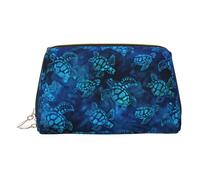 Trousse de toilette bleu tortue de mer, organisateur de maquillage pour pinceaux de maquillage, rouges à lèvres, doré, Taille unique, Trousse de toilette