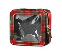 Trousse de toilette Buffalo à carreaux vert foncé transparent pour le maquillage, multicolore, 1 size, Coloré