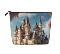 Trousse de toilette classique de conte de fées Castle01 - Grande capacité - Pour femme - Pour un usage quotidien et les voyages, Noir , Taille unique