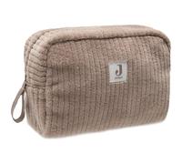 Jollein Trousse bébé Cloudy Rib – Pochette toilette zippée, pratique en déplacement – Milky Coffee