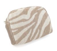 Trousse de toilette collection ZEBRA SOFT pur coton motif zèbre beige