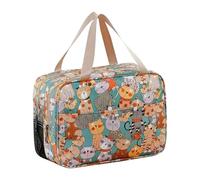 Trousse de toilette compacte séparée humide et sèche - Compartiments spacieux - Design anti-fuite pour cosmétiques - Trousse de maquillage étanche pour l'extérieur, D, M, Beauté de masse
