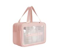 Trousse de toilette de grande capacité - Trousse de maquillage transparente - Pour le maquillage et les soins de la peau, C, M, Beauté de masse