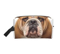 Trousse de toilette de voyage 3D résistante à l'eau avec attrape-rêves loup - Grande capacité de rangement portable pour salle de sport et essentiels quotidiens, Bulldog anglais, Taille unique