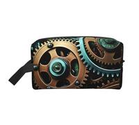 Trousse de toilette de voyage à imprimé engrenages steampunk cool, trousse de maquillage, trousse de toilette à suspendre pour femme et homme, gym quotidien
