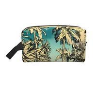 Trousse de toilette de voyage à imprimé hawaïen, trousse de maquillage, trousse de maquillage, trousse de toilette à suspendre pour femme et homme, gym quotidien