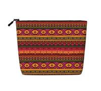 Trousse de toilette de voyage à motif art folklorique mexicain, convient pour les voyages d'affaires et un usage quotidien.