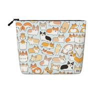 Trousse de toilette de voyage à motif Corgi, adaptée pour les voyages d'affaires et un usage quotidien.