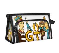 Trousse de toilette de voyage à motif de l'Égypte antique pour femmes, hommes, filles, garçons, trousse de maquillage, trousse de toilette, organisateur de cosmétiques, trousse de douche, couleur, M,