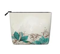 Trousse de toilette de voyage à motif fleur de lotus, idéale pour les voyages d'affaires et un usage quotidien., Turquoise, bleu sarcelle, floral, Taille unique