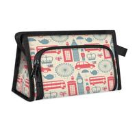 Trousse de toilette de voyage à motif Londo pour femmes, hommes, filles, garçons, trousse de maquillage multifonctionnelle Londo, trousse de toilette, organisateur de cosmétiques, trousse de douche,