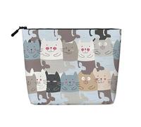 Trousse de toilette de voyage à motif morse, idéale pour les voyages d'affaires et un usage quotidien., Chat mignon et drôle, Taille unique