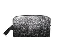 Trousse de toilette de voyage à paillettes argentées brillantes pour homme, trousse de toilette de voyage, grande capacité pour femme, blanc, Taille unique