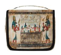 Trousse de toilette de voyage à suspendre avec imprimé Égypte antique pour femmes, hommes, filles, garçons, enfants, couleur, 4.5 L, Organiseur de sac