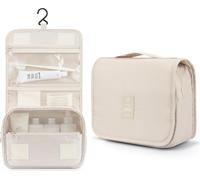 Trousse de toilette de voyage à suspendre Beige, Trousse de toilette avec poignée, A0157