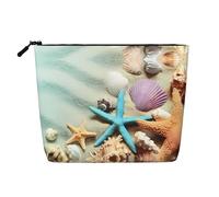 Trousse de toilette de voyage à une seule couche, idéale pour les voyages d'affaires et un usage quotidien., Étoile de mer en coquillages., Taille unique