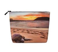 Trousse de toilette de voyage à une seule couche, idéale pour les voyages d'affaires et un usage quotidien., Tortue de mer Coucher, Taille unique