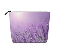 Trousse de toilette de voyage à une seule couche, idéale pour les voyages d'affaires et un usage quotidien., Lavande violette romantique, Taille unique