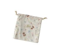 Trousse de toilette de voyage avec cordon de serrage pour cosmétiques, bijoux, boucles d'oreilles, maquillage, petite poche, blanc, Small