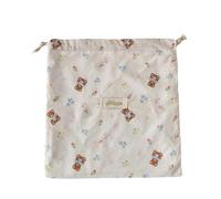 Trousse de toilette de voyage avec cordon de serrage pour cosmétiques, bijoux, boucles d'oreilles, maquillage, petite poche, blanc, Large