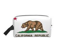 Trousse de toilette de voyage avec drapeau de l'État de Californie, trousse de maquillage, trousse de toilette à suspendre pour femme et homme, gym quotidien