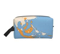 Trousse de toilette de voyage avec drapeau des îles Marshall Map01 pour homme, grande capacité, blanc, Taille unique