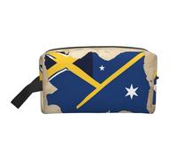Trousse de toilette de voyage avec drapeau des îles Salomon map01 pour homme, grande capacité, blanc, Taille unique