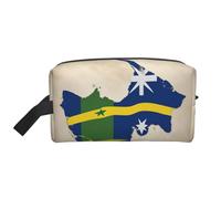 Trousse de toilette de voyage avec drapeau des îles Salomon map02 pour homme, grande capacité, blanc, Taille unique