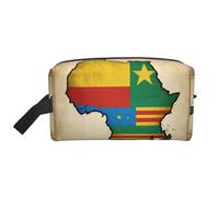 Trousse de toilette de voyage avec drapeau du Congo map02 pour homme, grande capacité, blanc, Taille unique