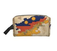 Trousse de toilette de voyage avec drapeau du Royaume du Bhoutan Carte 01 pour homme, trousse de toilette de voyage, grande capacité pour femme, blanc, Taille unique