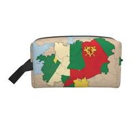 Trousse de toilette de voyage avec drapeau map04 de Rhénanie du Nord-Westphalie pour homme, grande capacité, blanc, Taille unique