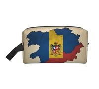Trousse de toilette de voyage avec drapeau tridimensionnel de la Roumanie pour homme, trousse de toilette de voyage, grande capacité pour femme, blanc, Taille unique