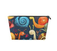 Trousse de toilette de voyage avec fermeture éclair dorée - Motif escargot mignon - Pour femmes, mamans et filles, doré, One Size, Trousse de toilette