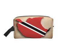 Trousse de toilette de voyage avec impression carte de Trinité-et-Tobago comme un oiseau pour homme, trousse de toilette de voyage, grande capacité pour femme, blanc, Taille unique